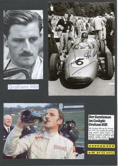 Graham Hill † 1975  GB  Weltmeister Formel 1 Auto Motorsport  Autogramm Foto original signiert 