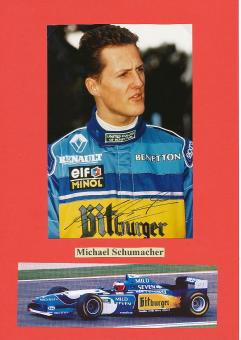 Michael Schumacher  Benetton  Weltmeister Formel 1 Auto Motorsport  Autogramm Foto original signiert 