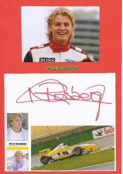 Nico Rosberg  Weltmeister  Formel 1 Auto Motorsport  Autogramm Karte original signiert 