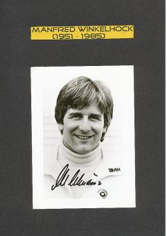 Manfred Winkelhock † 1985  Formel 1 Auto Motorsport  Autogramm Foto original signiert 