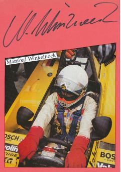 Manfred Winkelhock † 1985  Formel 1 Auto Motorsport  Autogramm Karte original signiert 