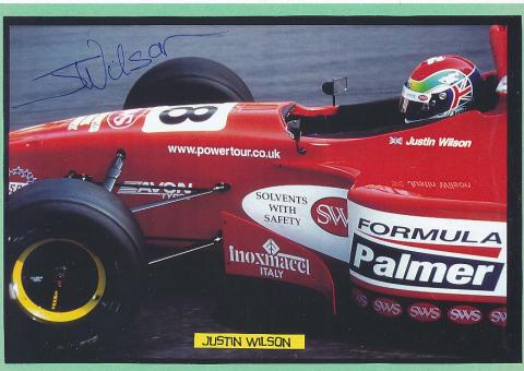Justin Wilson † 2015  Formel 1  Auto Motorsport  Autogramm Bild original signiert 