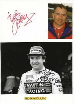 2  x  Bob Wollek † 2001  Porsche  Auto Motorsport  Autogramm Foto original signiert 