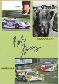 2  x  Bob Wollek † 2001  Porsche  Auto Motorsport  Autogramm Foto original signiert 