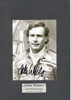 John Winter = Louis Klaus Krages † 2001    Auto Motorsport  Autogramm Foto original signiert 