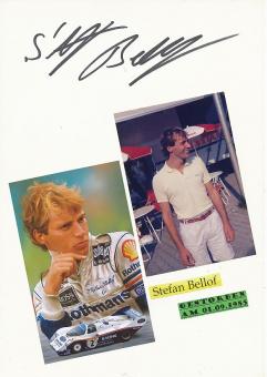 Stefan Bellof † 1985  Formel 1  Auto Motorsport  Autogramm Karte original signiert 