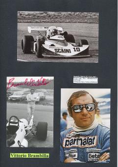 Vittorio Brambilla † 2001  Italien  Formel 1  Auto Motorsport  Autogramm Foto original signiert 