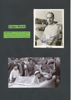 Edgar Barth † 1965   Formel 1  Auto Motorsport  Autogrammkarte original signiert 