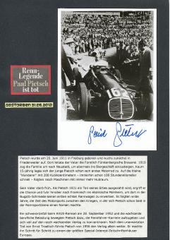 Paul Pietsch † 2012  Formel 1  Auto Motorsport Autogramm Foto original signiert 