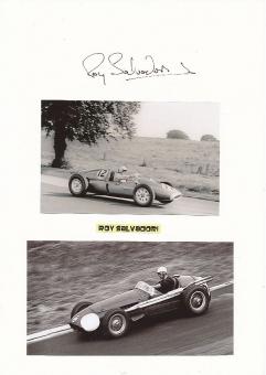 Roy Salvadori † 2012  GB   Formel 1  Auto Motorsport  Autogramm Karte  original signiert 