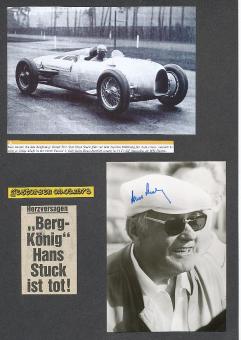 Hans Stuck † 1978  BRD  Formel 1  Auto Motorsport  Autogrammkarte original signiert 