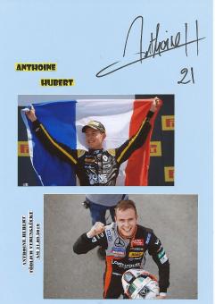 Anthoine Hubert † 2019  FRA   Formel 2  Auto Motorsport  Autogramm Karte  original signiert 
