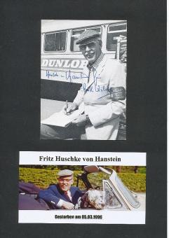 Huschke von Hanstein † 1996  Auto Motorsport  Autogrammkarte  original signiert 