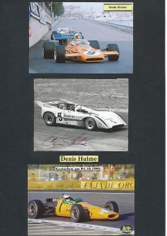 Denis Hulme † 1992  NZL   Formel 1  Weltmeister Auto Motorsport  Autogramm Foto  original signiert 