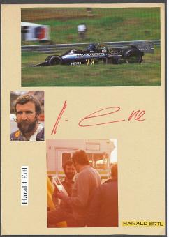 Harald Ertl † 1982  Formel 1  Auto Motorsport  Autogramm Karte  original signiert 