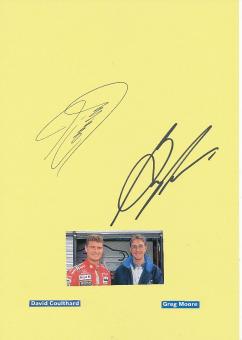 David Coulthard & Greg Moore † 1999  Kanada  Auto Motorsport  Autogramm Karte  original signiert 