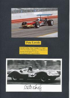 Pete Lovely † 2011  USA  Formel 1  Auto Motorsport  Autogramm Foto  original signiert 