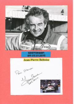 Jean Pierre Beltoise † 2015  FRA  Formel 1  Auto Motorsport  Autogramm Karte  original signiert 