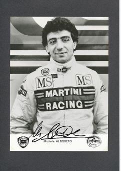 Michele Alboreto  † 2001  Lanciai  Formel 1  Auto Motorsport  Autogramm Foto  original signiert 