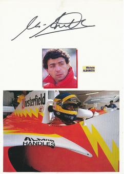 Michele Alboreto  † 2001 Ferrari   Formel 1  Auto Motorsport  Autogramm Karte  original signiert 
