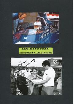 Leo Kinnunen  † 2017  FIN   Formel 1  Auto Motorsport  Autogramm Foto  original signiert 