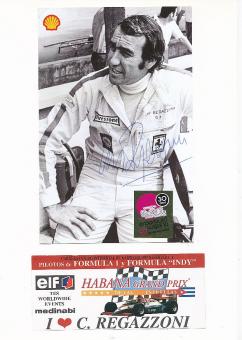 Clay Regazzoni  † 2006  CH  Formel 1  Auto Motorsport  Autogrammkarte  original signiert 