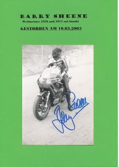 Barry Sheene † 2003  GB  Motorrad Weltmeister Autogramm Foto  original signiert 