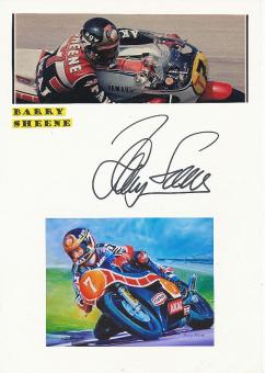 Barry Sheene † 2003  GB  Motorrad Weltmeister Autogramm Karte  original signiert 
