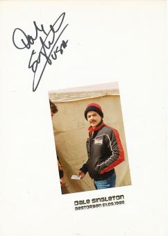 Dale Singleton † 1985  USA  Motorrad Sport Autogramm Karte  original signiert 