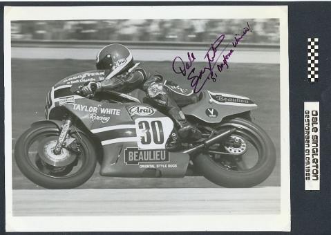 Dale Singleton † 1985  USA  Motorrad Sport  Autogramm  Foto  original signiert 