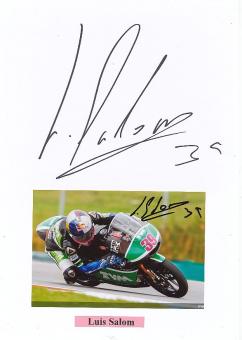 2  x  Luis Salom † 2016  Spanien  Motorrad Autogramm Foto & Karte  original signiert 