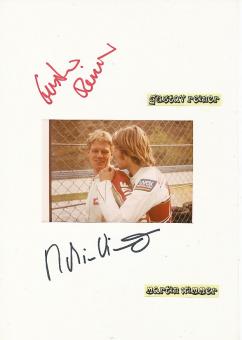Gustav Reiner † 2007 &  Martin Wimmer  Motorrad Sport Autogramm Karte  original signiert 