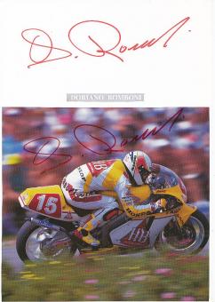 2  x  Doriano Romboni † 2013  Italien  Motorrad Sport Autogramm Bild & Karte original signiert 