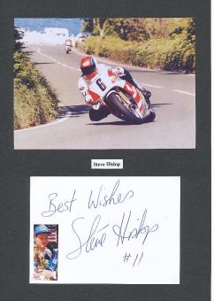 Steve Hislop † 2003  GB  Motorrad Sport Autogramm Karte original signiert 