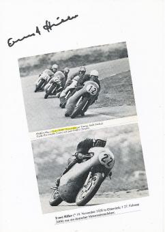 Ernst Hiller  † 2008  Motorrad Sport Autogramm Karte original signiert 