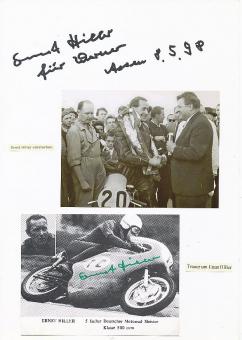 2  x  Ernst Hiller  † 2008  Motorrad Sport Autogrammkarte original signiert 
