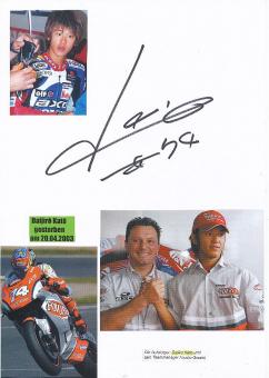 Daijirō Katō † 2003  Japan  Weltmeister Motorrad Sport Autogramm Karte original signiert 