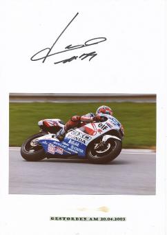 Daijirō Katō † 2003  Japan  Weltmeister Motorrad Sport Autogramm Karte original signiert 