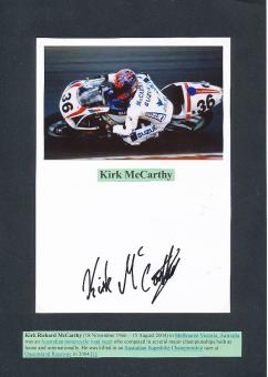 Kirk McCarthy † 2004  Australien  Motorrad Sport Autogramm  Karte original signiert 
