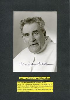 Werenfried van Straaten † 2003 Priester Speckpater Kirche Autogramm Foto original signiert 