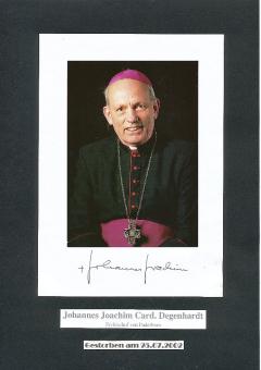 Johannes Joachim Degenhardt † 2002 Erzbischof von Paderborn   Kirche Autogrammkarte original signiert 
