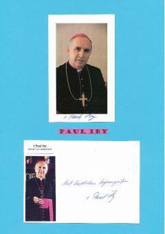 2  x  Paul Iby  Bischof von Eisenstadt  Kirche Autogramm Karte original signiert 