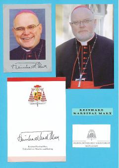 2  x  Reinhard Kardinal Marx   Erzbischof von München  Kirche Autogramm Karte original signiert 