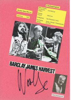 Barclay James Harvest  Gründungsmitglieder komplett  Musik Autogramm Karte original signiert 