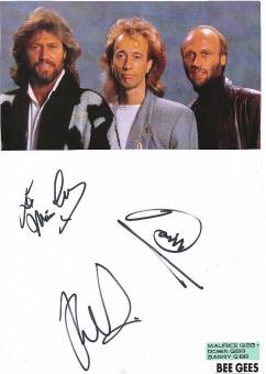Bee Gees   komplett  Musik Autogramm Karte original signiert 