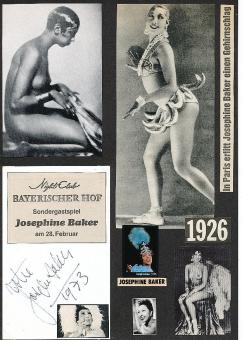 Josephine Baker † 1975  Musik Autogramm Karte original signiert 