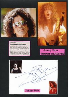 Jimmy Bain † 2016 Rainbow & Dio  Musik Autogramm Karte original signiert 