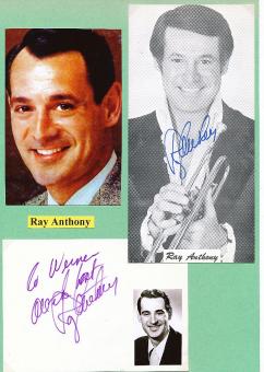 2 x  Ray Anthony  Musik Autogramm Karte original signiert 