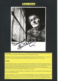 Henri Alekan † 2001  Kameramann Legende  Film & TV Autogrammkarte original signiert 