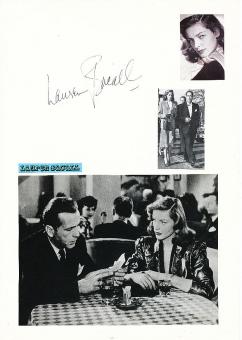Lauren Bacall † 2014  Film & TV Autogramm Karte original signiert 